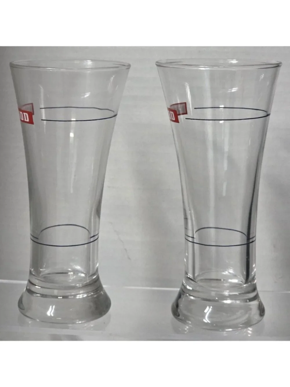 Vintage Pernod Pastis Glasses Set of 2 Barware France Pour Lines 5.9